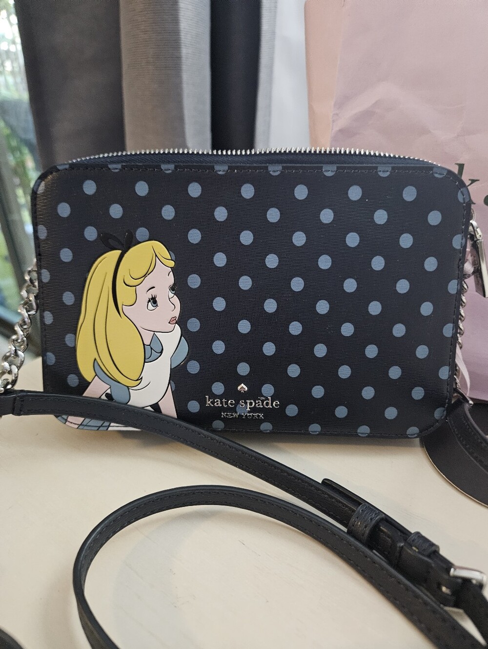 New With Shopping Bag! Kate Spade Disney Alice In Wonderland Crossbody Purse